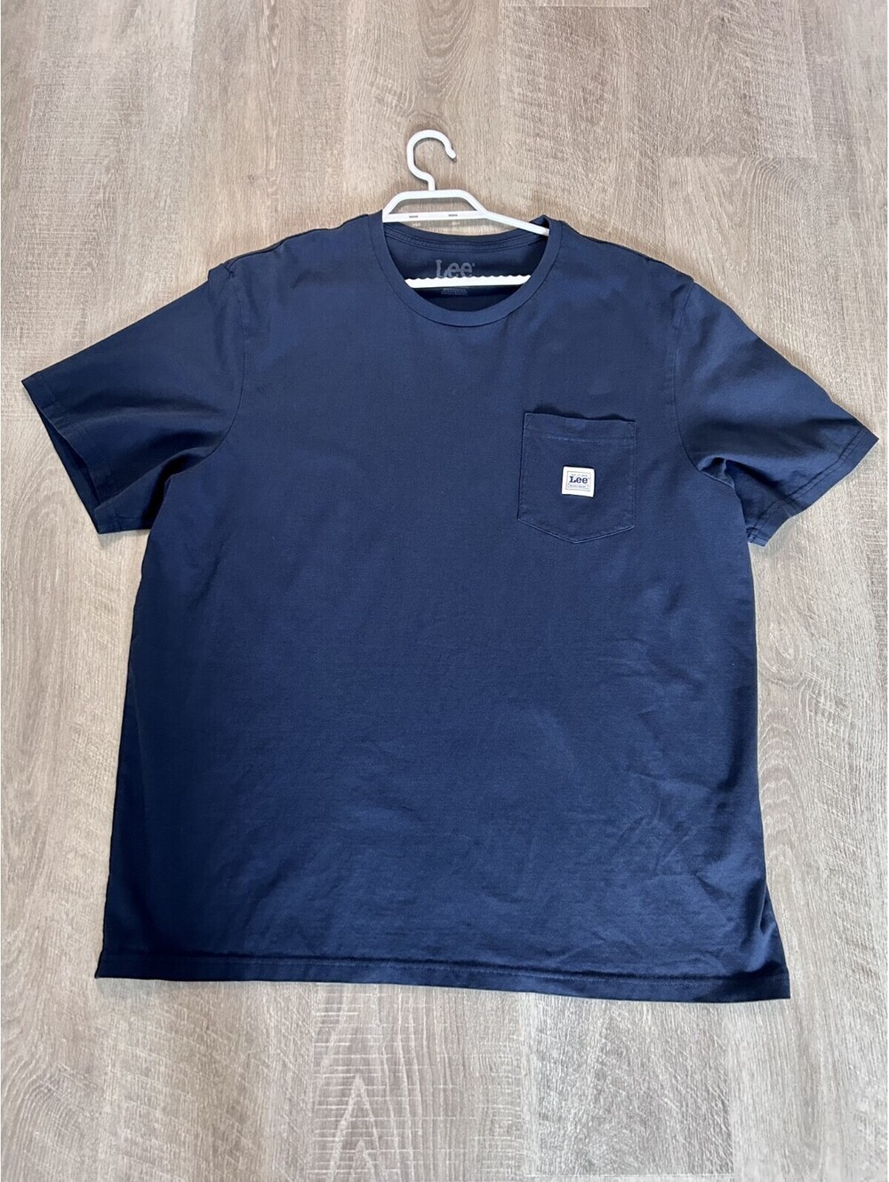 Mens LEE Workwear Pocket Navy Tee-Shirt Blue Size Large Work Shirt